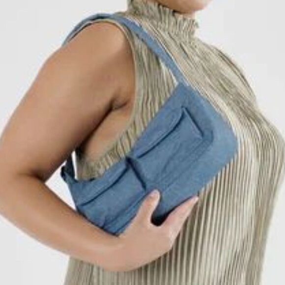 NWT Baggu Cargo Shoulder Bag - Digital Denim - Picture 8 of 9